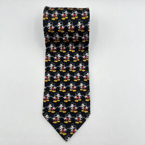 Vintage Mickey Unlimited Men’s 100% Silk Tie 58” AOP Mickey Mouse Disney
